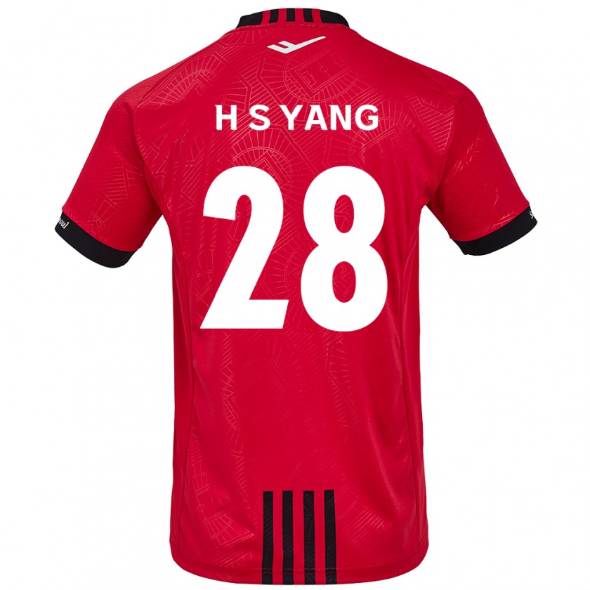 Kandiny Kinder Seung-Hyeon Yang #28 Rot Schwarz Heimtrikot Trikot 2024/25 T-Shirt