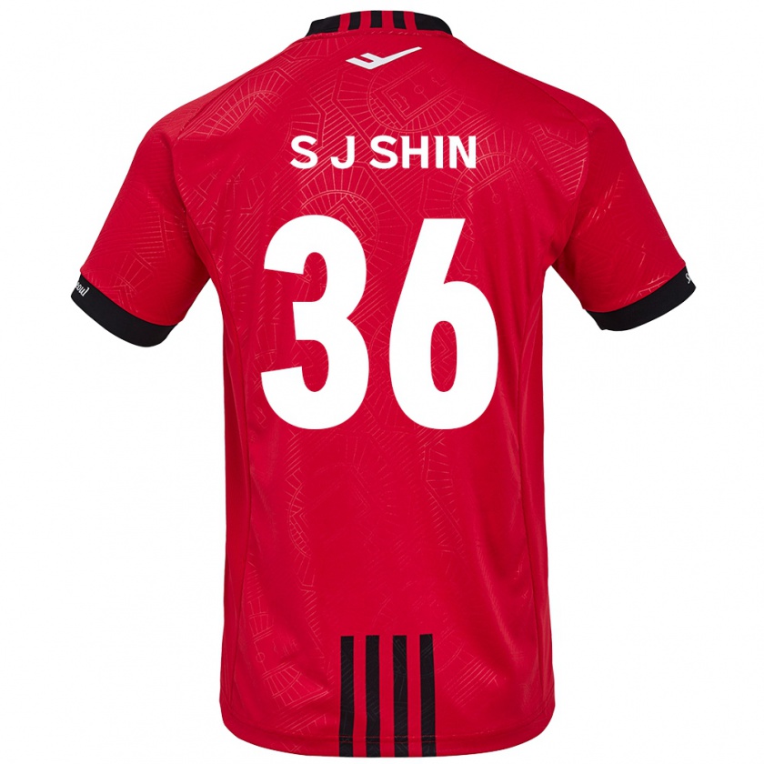 Kandiny Kinder Ji-Seop Shin #36 Rot Schwarz Heimtrikot Trikot 2024/25 T-Shirt