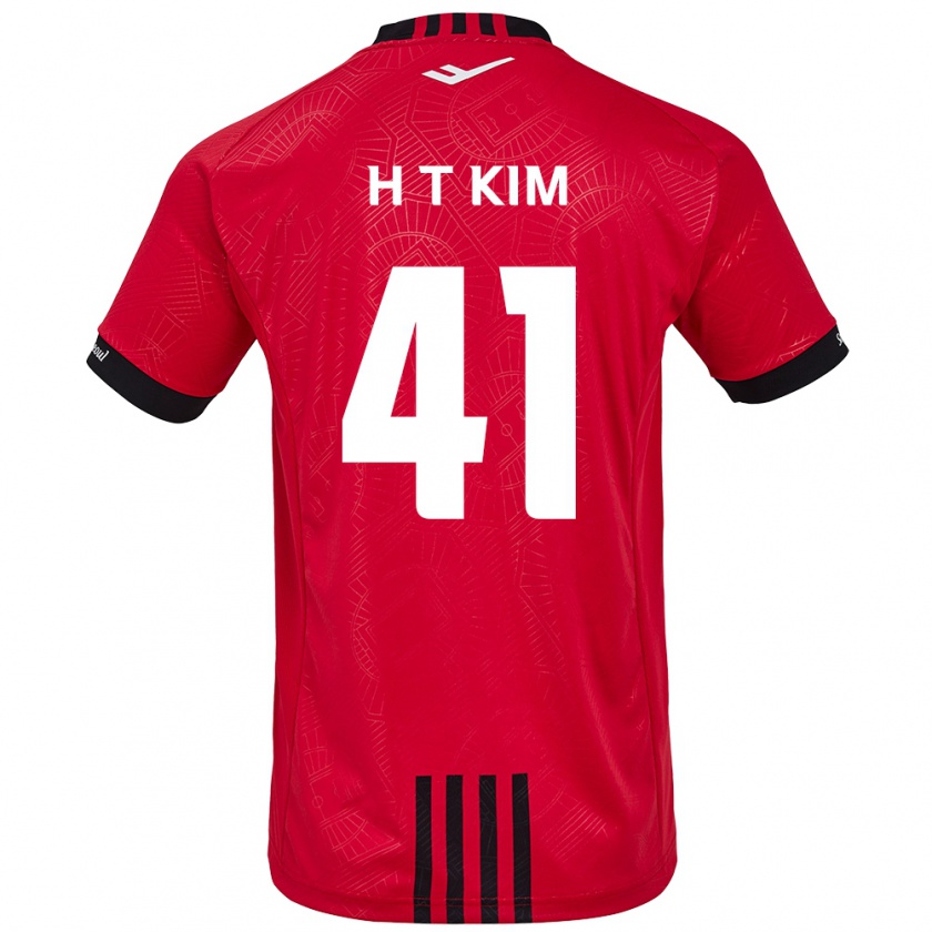 Kandiny Kinder Tae-Ho Kim #41 Rot Schwarz Heimtrikot Trikot 2024/25 T-Shirt