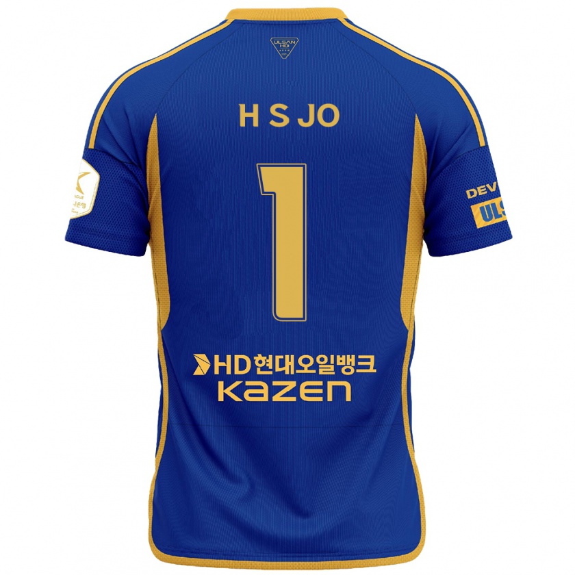 Kandiny Kinder Su-Hyeok Jo #1 Blau Gelb Heimtrikot Trikot 2024/25 T-Shirt