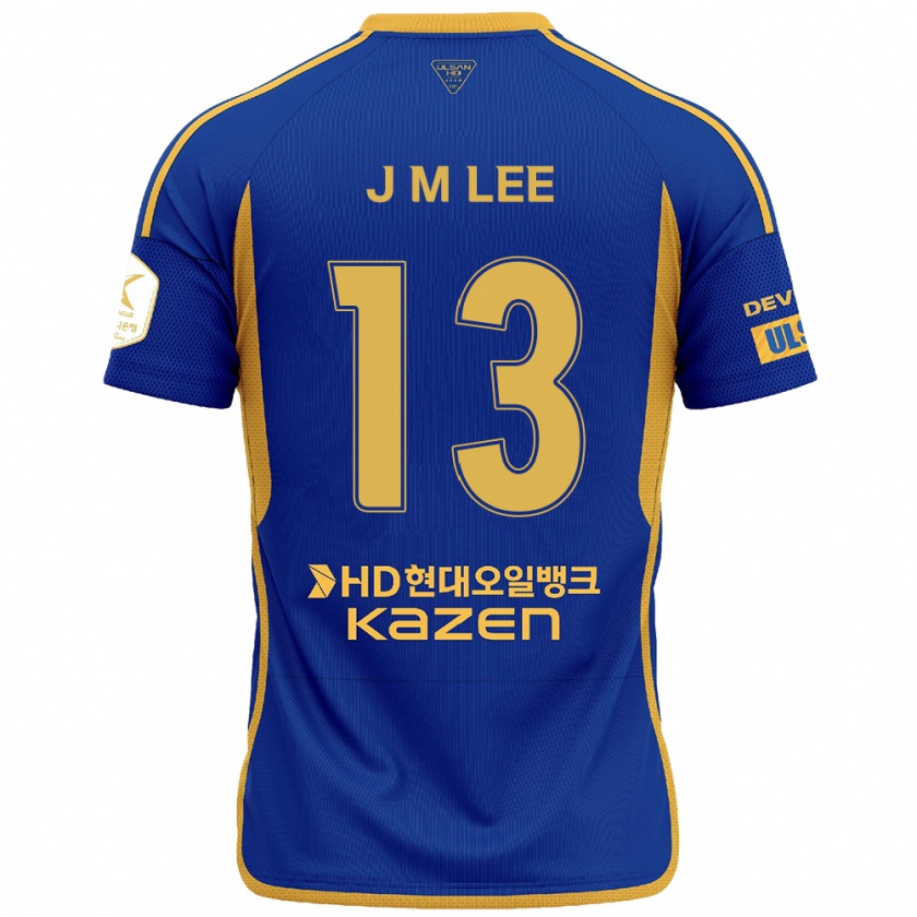 Kandiny Kinder Myung-Jae Lee #13 Blau Gelb Heimtrikot Trikot 2024/25 T-Shirt