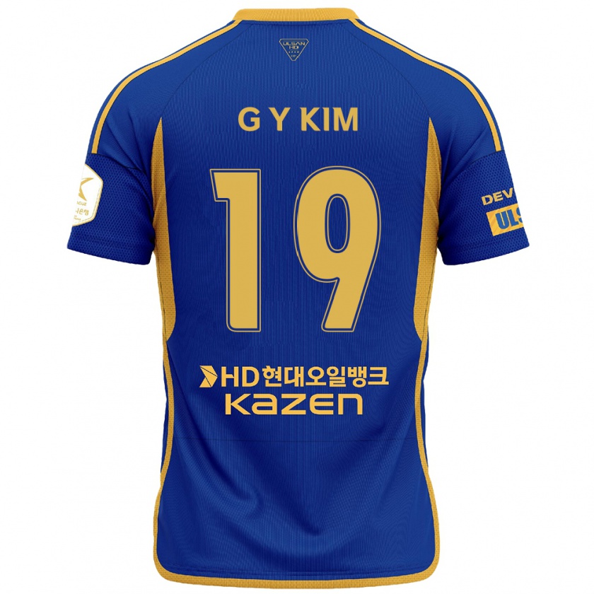 Kandiny Kinder Young-Gwon Kim #19 Blau Gelb Heimtrikot Trikot 2024/25 T-Shirt