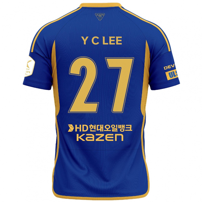 Kandiny Kinder Chung-Yong Lee #27 Blau Gelb Heimtrikot Trikot 2024/25 T-Shirt