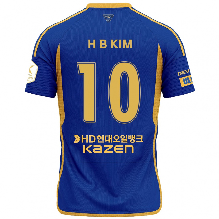 Kandiny Kinder Beom-Hwan Kim #10 Blau Gelb Heimtrikot Trikot 2024/25 T-Shirt