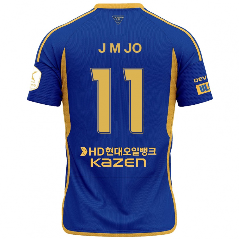 Kandiny Kinder Min-Jae Jo #11 Blau Gelb Heimtrikot Trikot 2024/25 T-Shirt