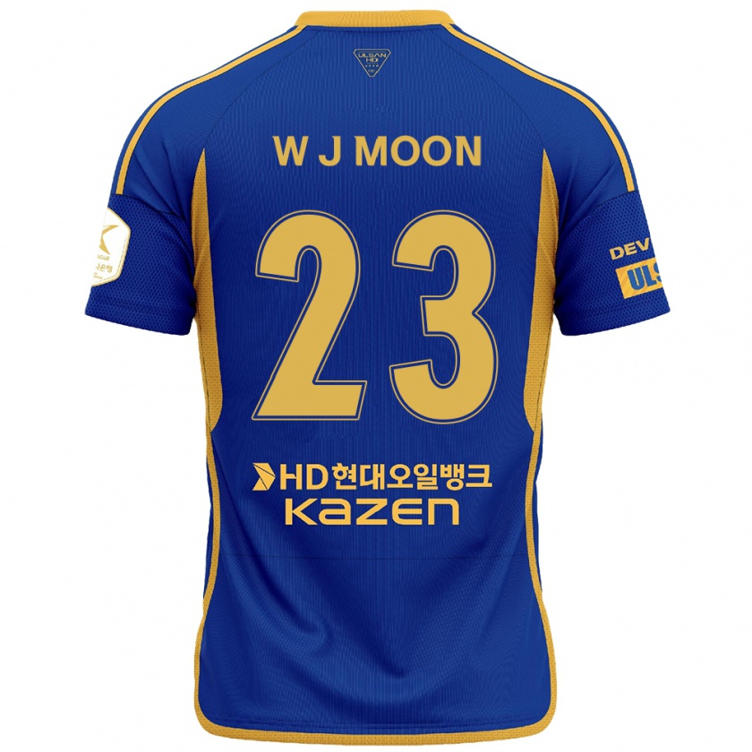 Kandiny Kinder Ji-Won Moon #23 Blau Gelb Heimtrikot Trikot 2024/25 T-Shirt