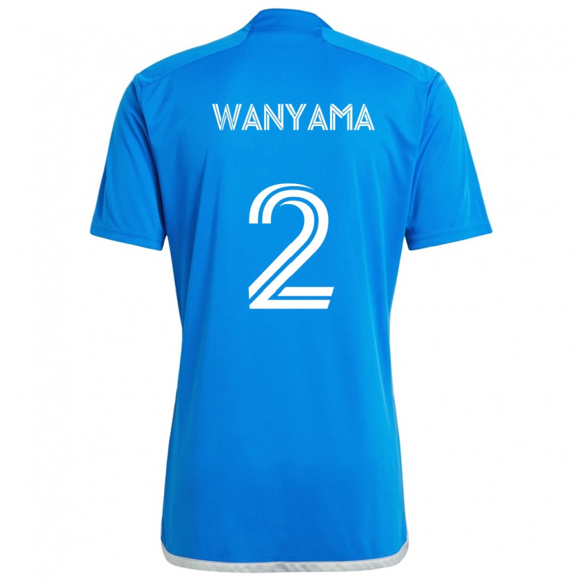 Kandiny Kinder Victor Wanyama #2 Blau Weiss Heimtrikot Trikot 2024/25 T-Shirt