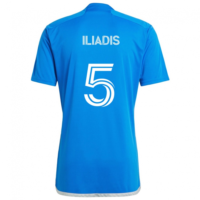 Kandiny Kinder Ilias Iliadis #5 Blau Weiss Heimtrikot Trikot 2024/25 T-Shirt