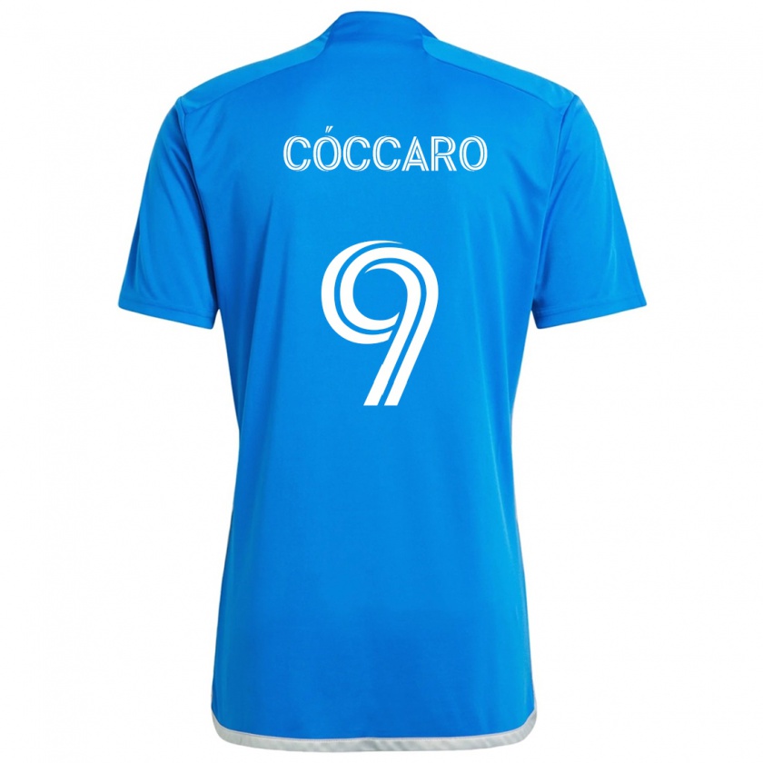 Kandiny Kinder Matías Cóccaro #9 Blau Weiss Heimtrikot Trikot 2024/25 T-Shirt