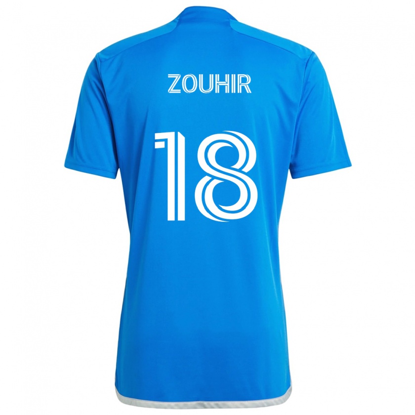 Kandiny Kinder Rida Zouhir #18 Blau Weiss Heimtrikot Trikot 2024/25 T-Shirt