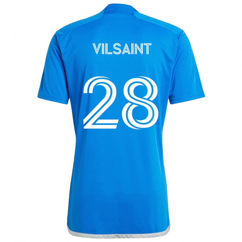 Kandiny Kinder Jules-Anthony Vilsaint #28 Blau Weiss Heimtrikot Trikot 2024/25 T-Shirt