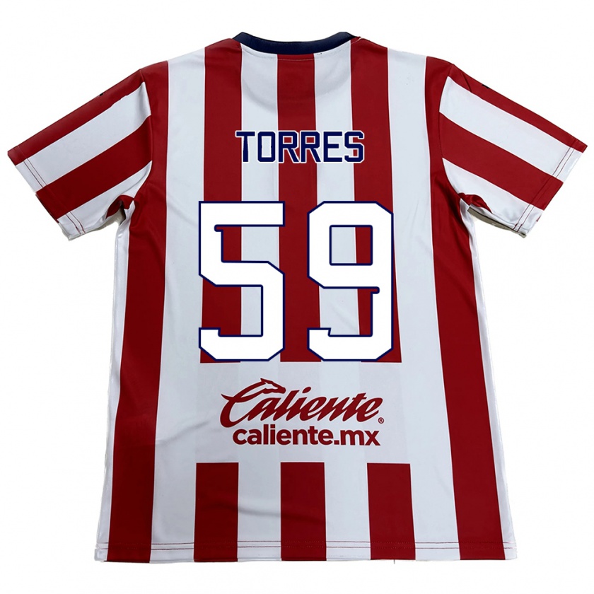 Kandiny Kinder Christian Torres #59 Rot-Weiss Heimtrikot Trikot 2024/25 T-Shirt