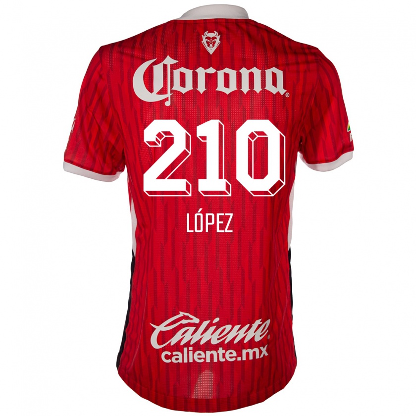 Kandiny Kinder Juan López #210 Rot-Weiss Heimtrikot Trikot 2024/25 T-Shirt