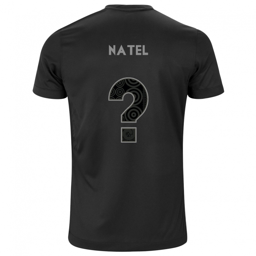 Kandiny Kinder Léo Natel #0 Schwarz Auswärtstrikot Trikot 2024/25 T-Shirt