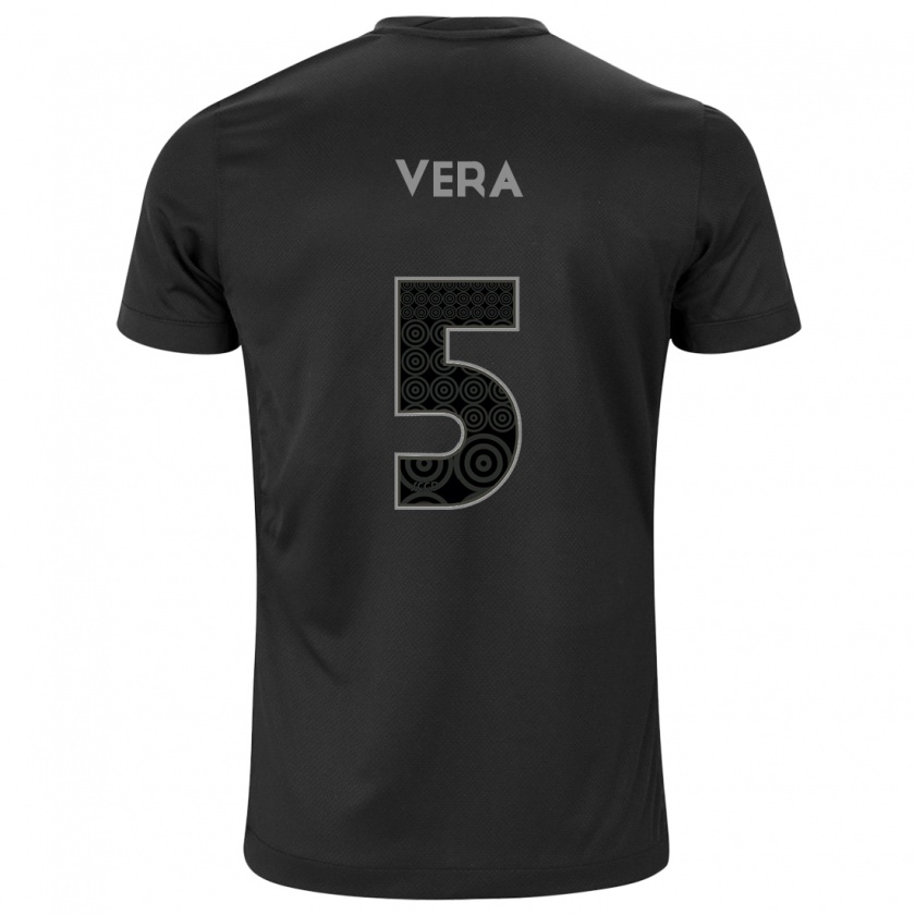 Kandiny Kinder Fausto Vera #5 Schwarz Auswärtstrikot Trikot 2024/25 T-Shirt