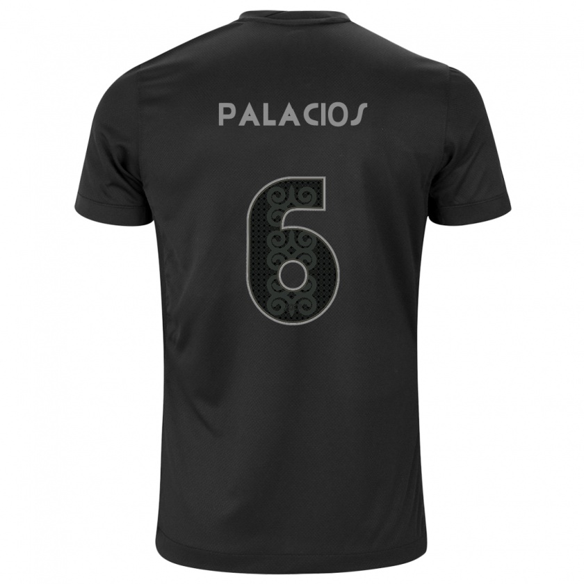 Kandiny Kinder Diego Palacios #6 Schwarz Auswärtstrikot Trikot 2024/25 T-Shirt