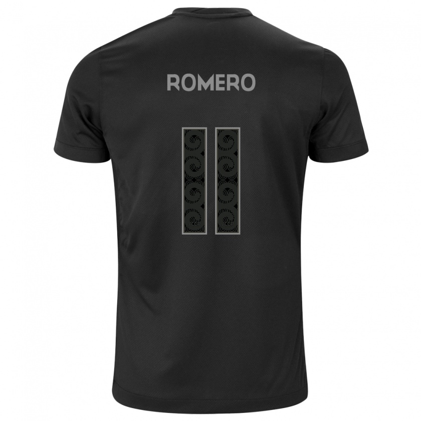 Kandiny Kinder Ángel Romero #11 Schwarz Auswärtstrikot Trikot 2024/25 T-Shirt