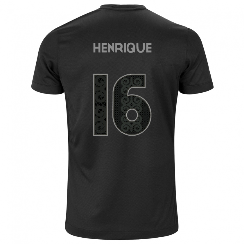 Kandiny Kinder Pedro Henrique #16 Schwarz Auswärtstrikot Trikot 2024/25 T-Shirt