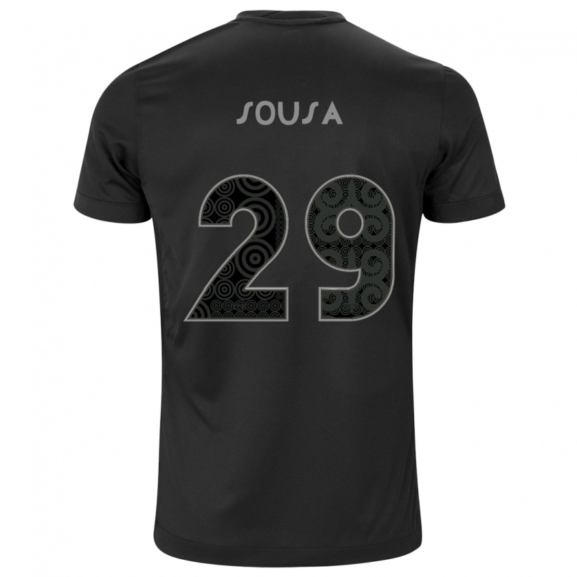 Kandiny Kinder Arthur Sousa #29 Schwarz Auswärtstrikot Trikot 2024/25 T-Shirt