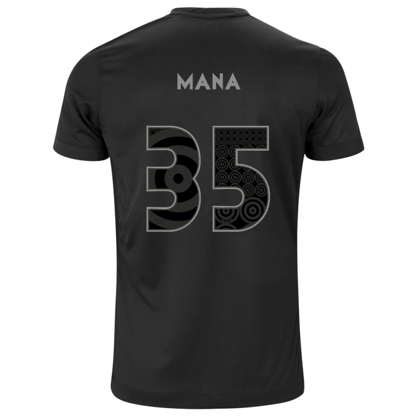 Kandiny Kinder Léo Mana #35 Schwarz Auswärtstrikot Trikot 2024/25 T-Shirt