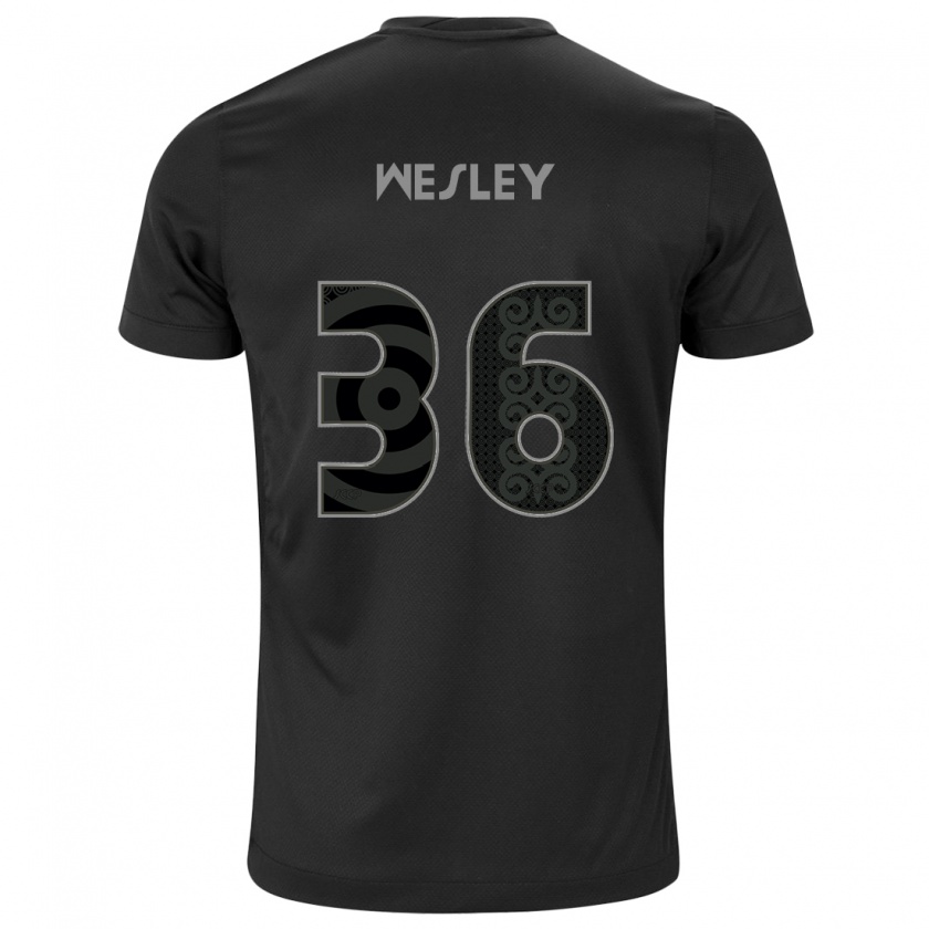 Kandiny Kinder Wesley #36 Schwarz Auswärtstrikot Trikot 2024/25 T-Shirt