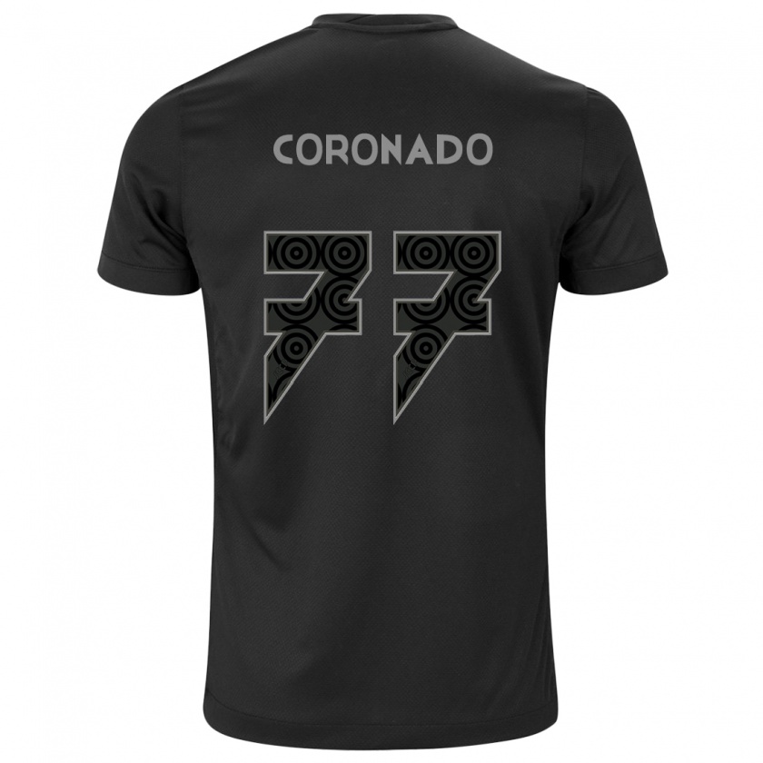 Kandiny Kinder Igor Coronado #77 Schwarz Auswärtstrikot Trikot 2024/25 T-Shirt