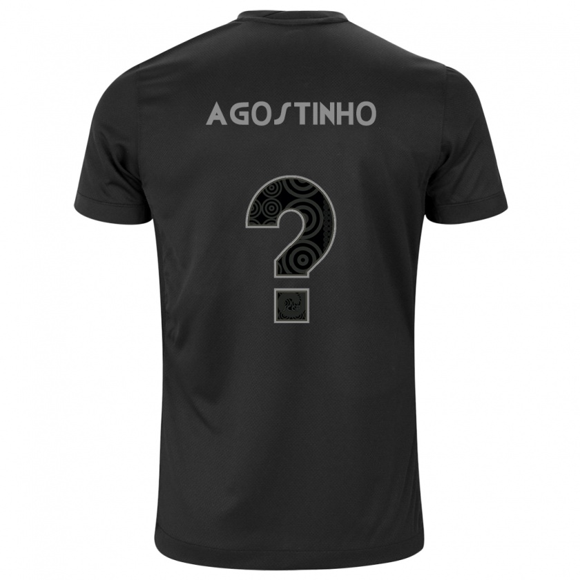 Kandiny Kinder Léo Agostinho #0 Schwarz Auswärtstrikot Trikot 2024/25 T-Shirt