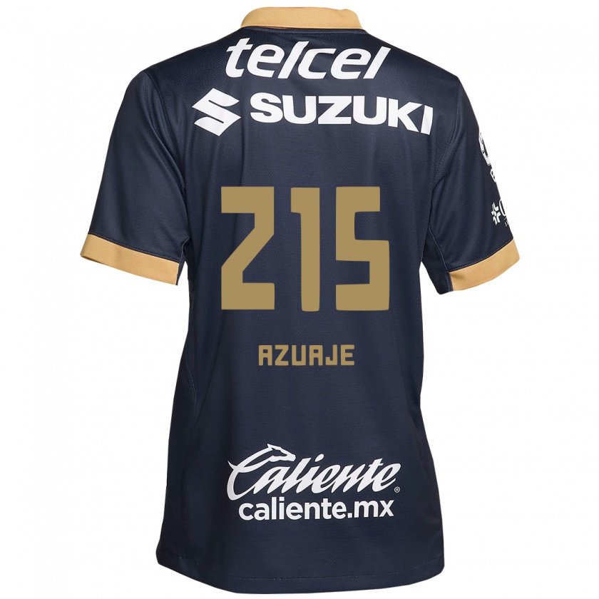 Kandiny Kinder Ángel Azuaje #215 Obsidian Gold Weiß Auswärtstrikot Trikot 2024/25 T-Shirt