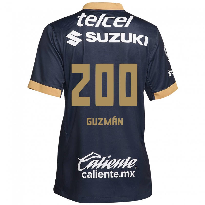 Kandiny Kinder Alan Guzmán #200 Obsidian Gold Weiß Auswärtstrikot Trikot 2024/25 T-Shirt