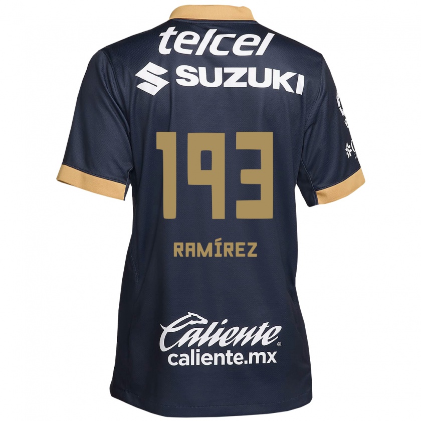 Kandiny Kinder Héctor Ramírez #193 Obsidian Gold Weiß Auswärtstrikot Trikot 2024/25 T-Shirt