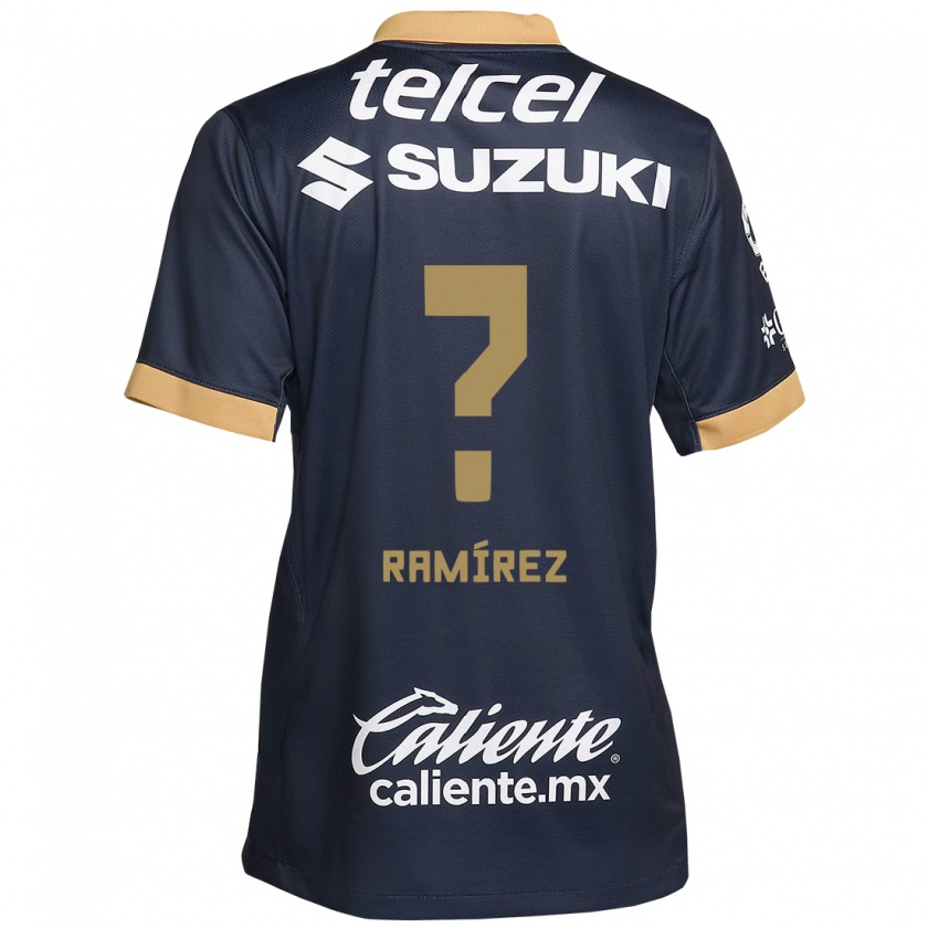 Kandiny Kinder Ricardo Ramírez #0 Obsidian Gold Weiß Auswärtstrikot Trikot 2024/25 T-Shirt