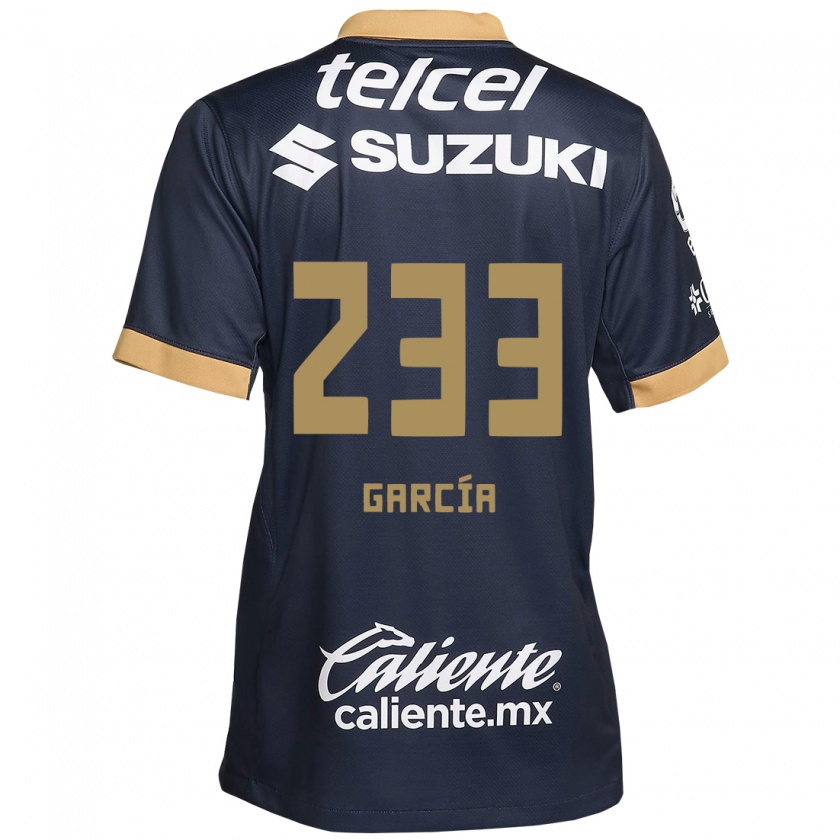 Kandiny Kinder Carlos García #233 Obsidian Gold Weiß Auswärtstrikot Trikot 2024/25 T-Shirt