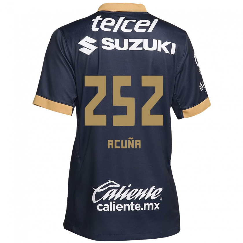 Kandiny Kinder José Acuña #252 Obsidian Gold Weiß Auswärtstrikot Trikot 2024/25 T-Shirt