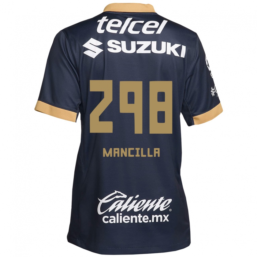 Kandiny Kinder José Mancilla #298 Obsidian Gold Weiß Auswärtstrikot Trikot 2024/25 T-Shirt