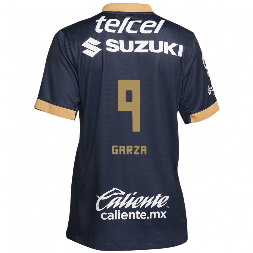 Kandiny Kinder Dinora Garza #9 Obsidian Gold Weiß Auswärtstrikot Trikot 2024/25 T-Shirt