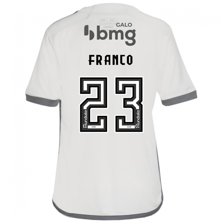 Kandiny Kinder Alan Franco #23 Cremefarben Auswärtstrikot Trikot 2024/25 T-Shirt