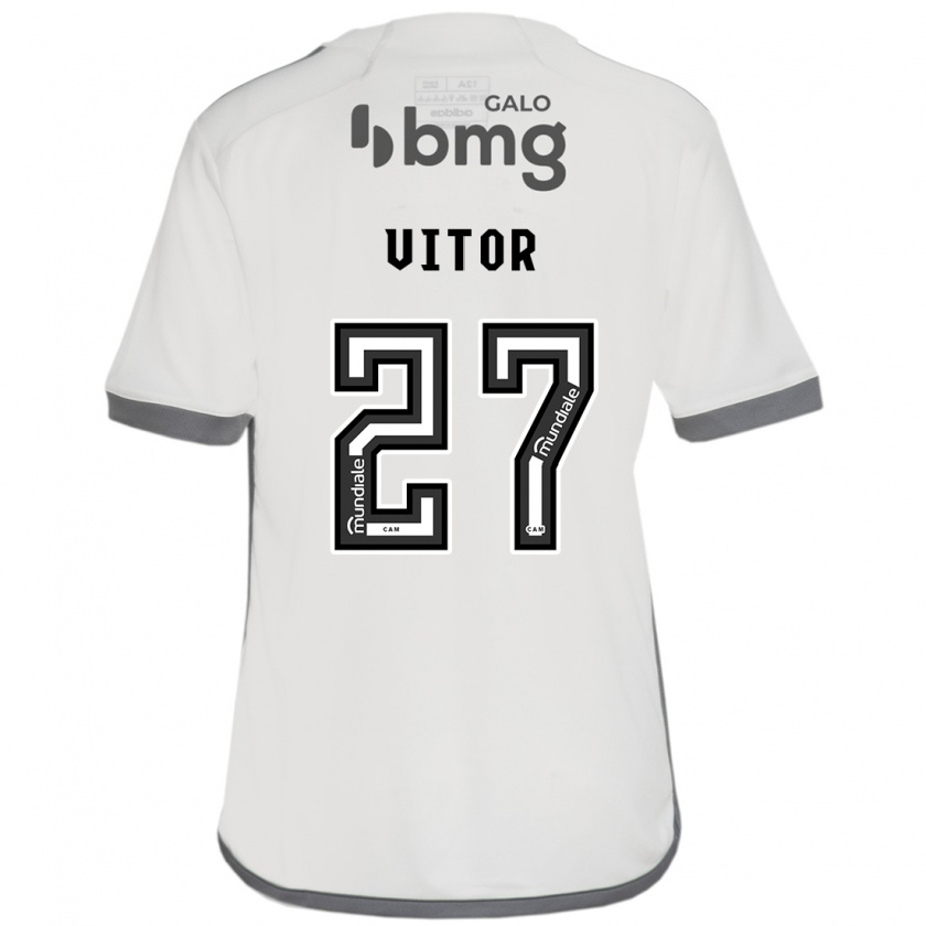 Kandiny Kinder Paulo Vitor #27 Cremefarben Auswärtstrikot Trikot 2024/25 T-Shirt