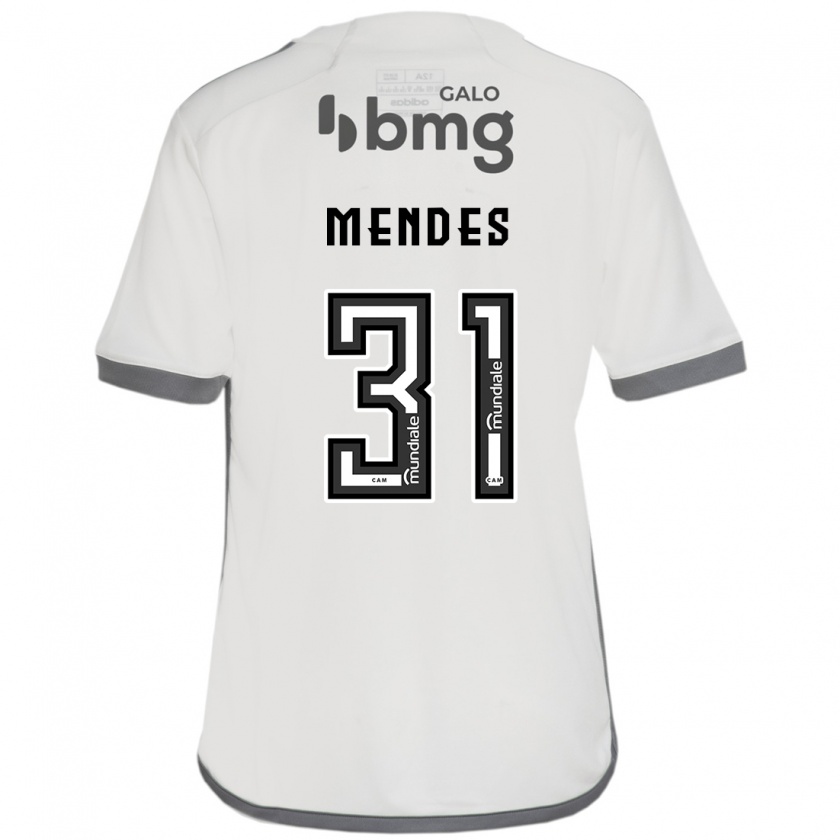 Kandiny Kinder Matheus Mendes #31 Cremefarben Auswärtstrikot Trikot 2024/25 T-Shirt