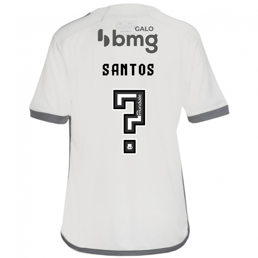 Kandiny Kinder Léo Santos #0 Cremefarben Auswärtstrikot Trikot 2024/25 T-Shirt