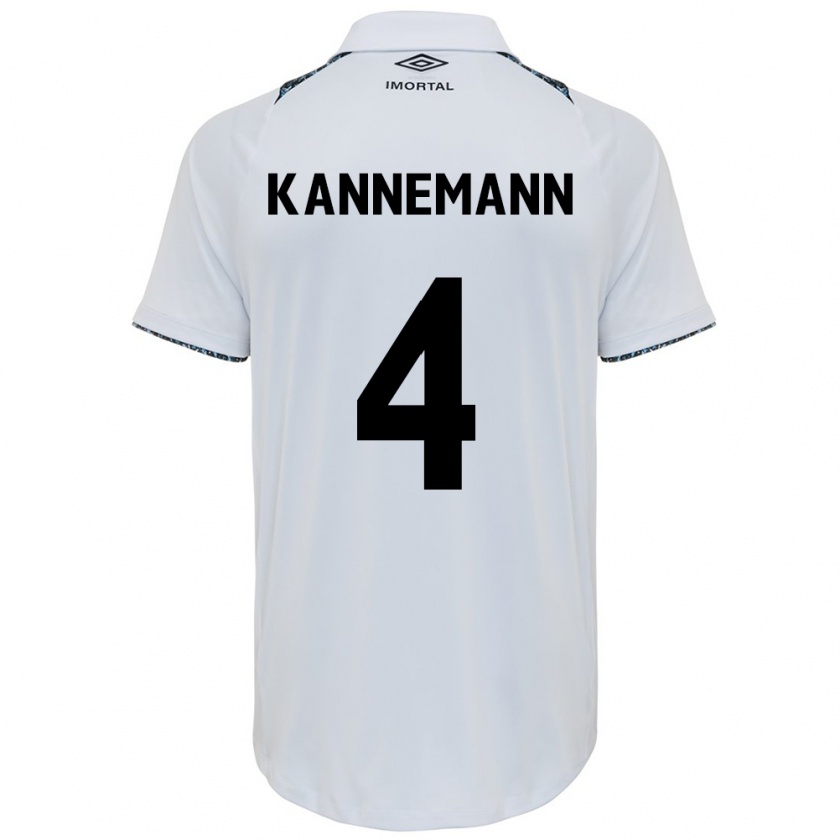 Kandiny Kinder Walter Kannemann #4 Weiß Blau Auswärtstrikot Trikot 2024/25 T-Shirt