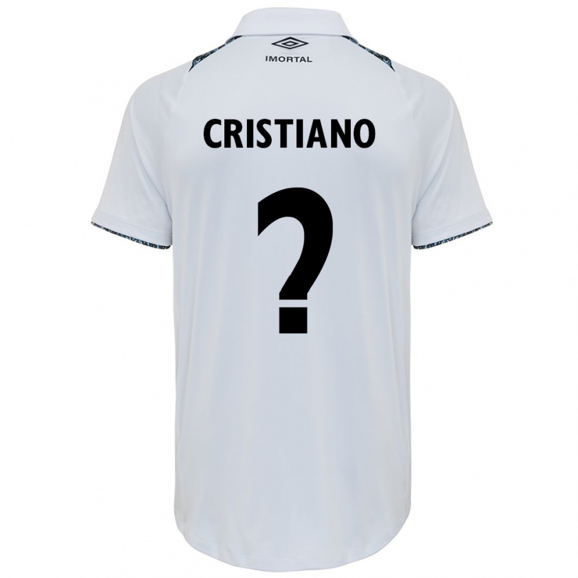 Kandiny Kinder Cristiano #0 Weiß Blau Auswärtstrikot Trikot 2024/25 T-Shirt