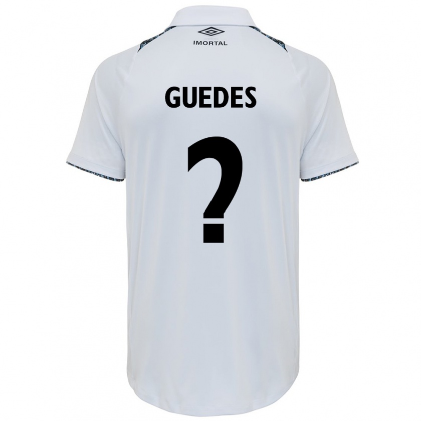 Kandiny Kinder Guilherme Guedes #0 Weiß Blau Auswärtstrikot Trikot 2024/25 T-Shirt