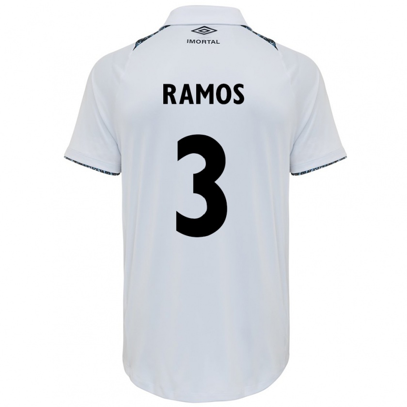 Kandiny Kinder João Ramos #3 Weiß Blau Auswärtstrikot Trikot 2024/25 T-Shirt