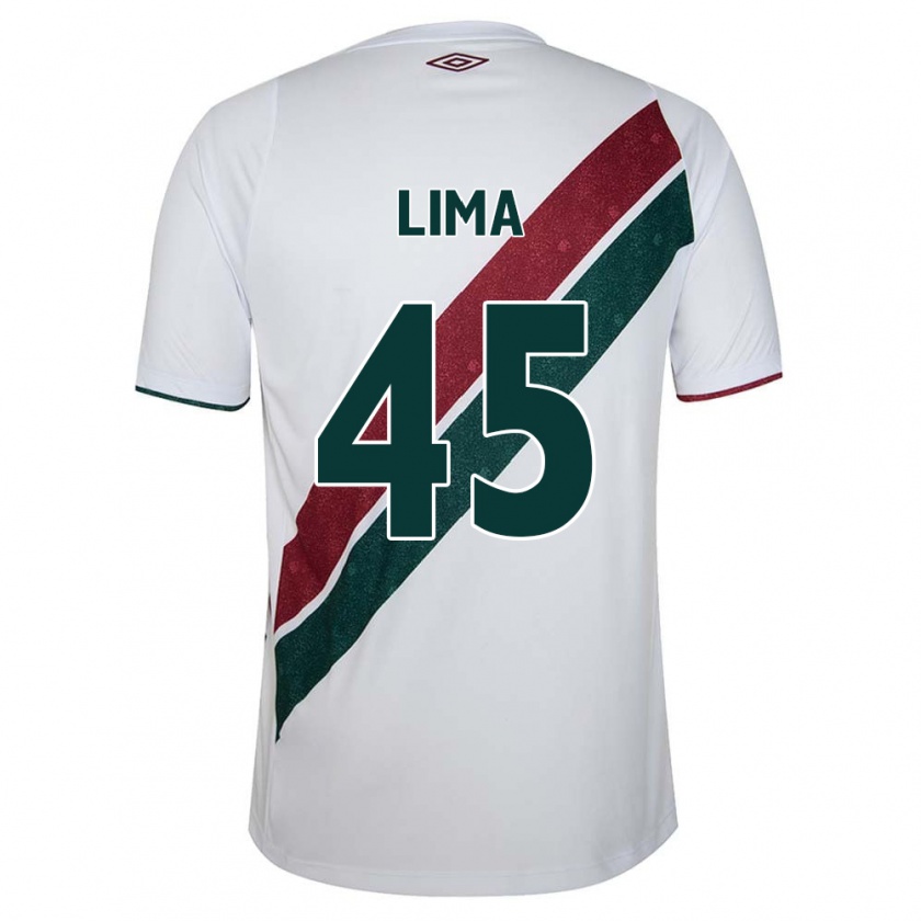 Kandiny Kinder Lima #45 Weiß Grün Kastanienbraun Auswärtstrikot Trikot 2024/25 T-Shirt