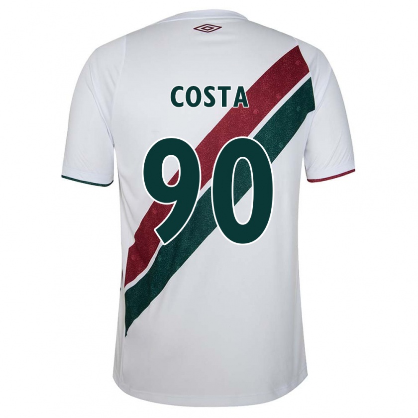 Kandiny Kinder Douglas Costa #90 Weiß Grün Kastanienbraun Auswärtstrikot Trikot 2024/25 T-Shirt