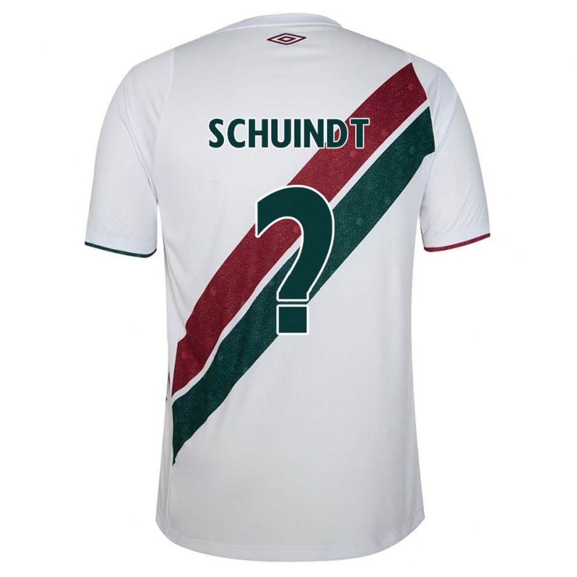 Kandiny Kinder Davi Schuindt #0 Weiß Grün Kastanienbraun Auswärtstrikot Trikot 2024/25 T-Shirt