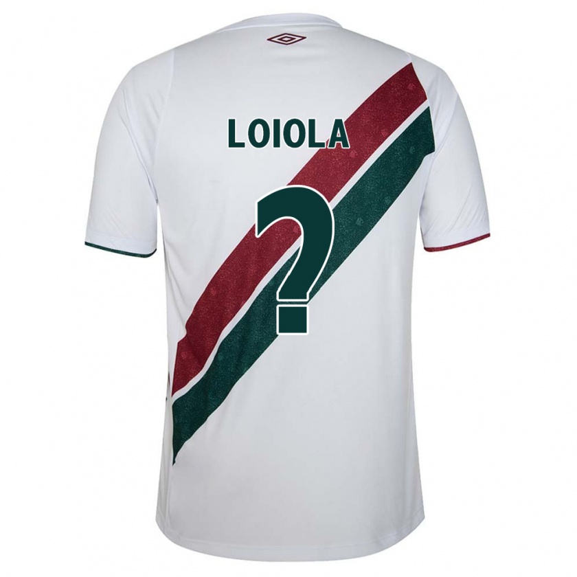 Kandiny Kinder João Loiola #0 Weiß Grün Kastanienbraun Auswärtstrikot Trikot 2024/25 T-Shirt