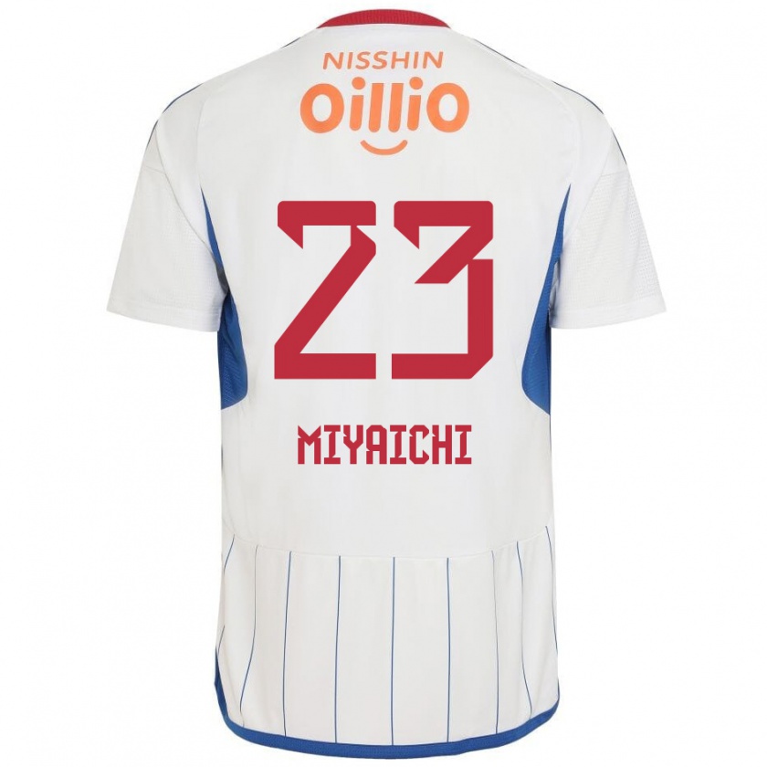 Kandiny Kinder Ryo Miyaichi #23 Weiß Blau Rot Auswärtstrikot Trikot 2024/25 T-Shirt