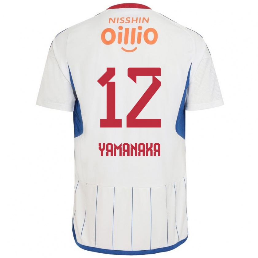 Kandiny Kinder Yuki Yamanaka #12 Weiß Blau Rot Auswärtstrikot Trikot 2024/25 T-Shirt