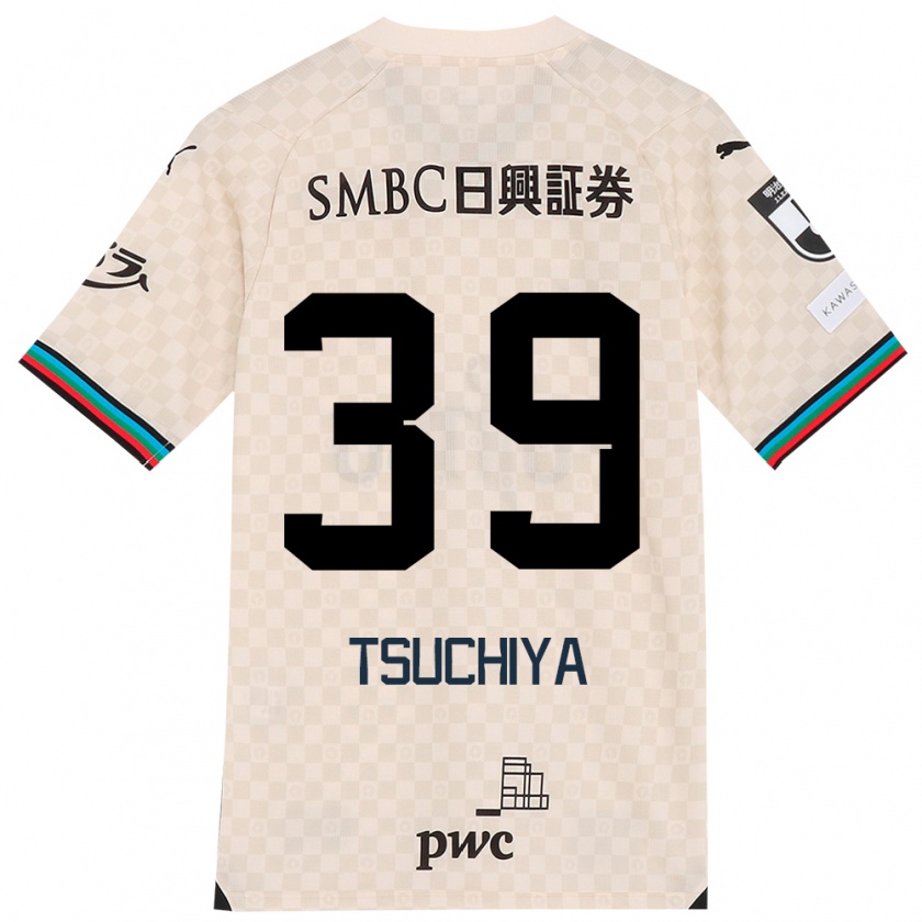 Kandiny Kinder Kaito Tsuchiya #39 Weiß Grau Auswärtstrikot Trikot 2024/25 T-Shirt